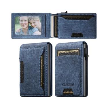 Imagem de Carteira Porta-Cartões De Couro PU De Grande Capacidade, Comporta 1-12