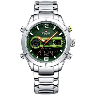 Imagem de Relógio Impermeável Digital Masculino Esportivo Duplo Display Verde