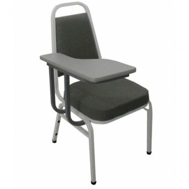 Imagem de Cadeira Universitária Empilhável Linha Hotel Plus Cinza.