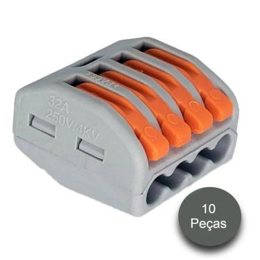 Imagem de Emenda Eletrica Tipo Borne 4 Entradas 10 Peças