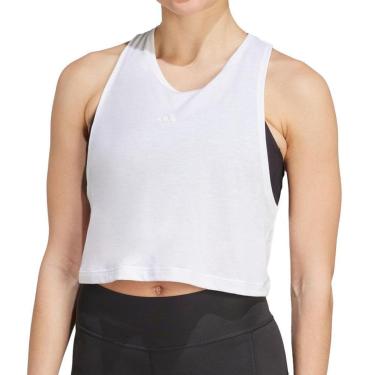 Imagem de Regata Feminina Adidas Motiom Cropped Branca - JX7514-Feminino