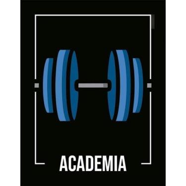 Imagem de Kit 5 Placa Acm Desenho Academia 18X23 - Sinalizo