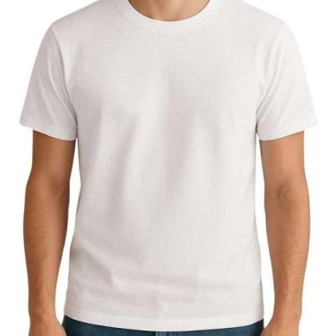 Imagem de Camiseta Básica Masculina 100% Algodão Lisa Premium Básica Casual Dia 
