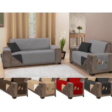 Imagem de Jogo de capa sofá impermeavel ultrassonico padrão 2 e 3 lugares cor ci