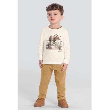 Imagem de Calça piquet infantil menino Mundi - 1, Marrom, 3