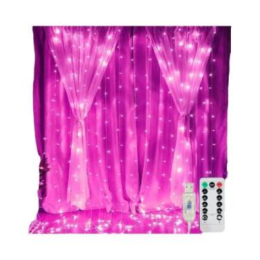 Imagem de Cortina De Luzes LED USB De 3/6M Com 8 Modos Para Decoração De Festas,