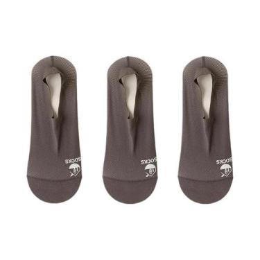 Imagem de Meias Invisíveis Masculinas 3 Pares Respiráveis Em Malha Antiderrapant