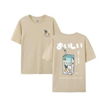 Imagem de Camiseta Unissex Oversized De Algodão Com Estampa De Gato Japonês, Man