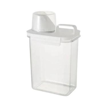 Imagem de Dispensador De Detergente Para Lavanderia Recarregável, Tanque De Pó, 