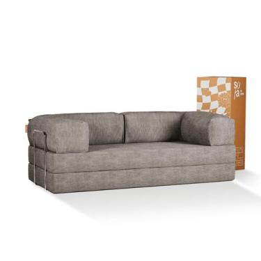 Imagem de Sofá Cama Bloom  Retrátil e modular  Sofá na Caixa, Cinza