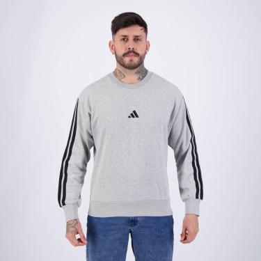 Imagem de Moletom Adidas 3S Cinza-Masculino