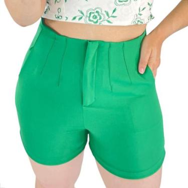 Imagem de Short Alfaiataria Moda Feminina - Laura e-Commerce, Verde lima, P