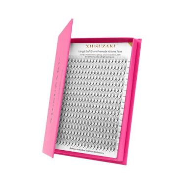 Imagem de Cílios Postiços Pré-Montados Em Fans De Volume 3D a 16D Com Base Ponti