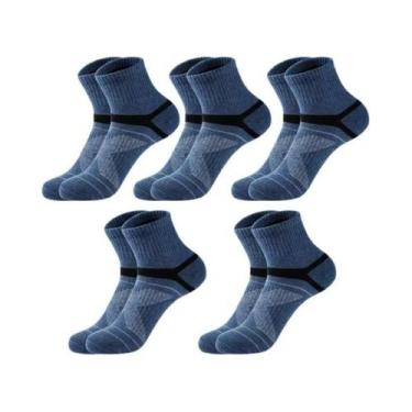 Imagem de Meias Esportivas Pretas Masculinas, 3/5/10/20 Pares, Respiráveis, Casu