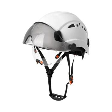 Imagem de Capacete De Segurança Para Engenheiros Com Viseira E Óculos Integrados