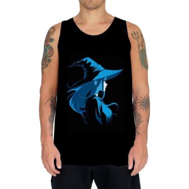 Imagem de Camiseta Regata Bruxa Halloween Azul Festa 12 - Kasubeck Store®, Baby 