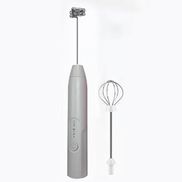 Imagem de Mixer Elétrico Recarregável de Mão OEM Misturador Batedor para Claras de Ovos Leite Café 3 Velocidades Branco 110V
