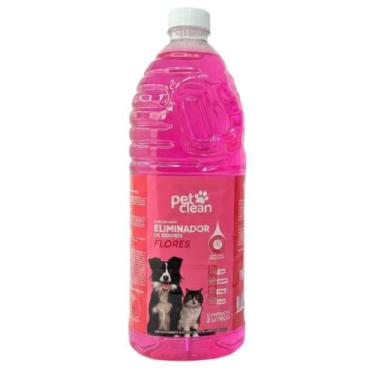 Imagem de Desinfetante Elimina Odor Xixi e Fezes 2l Pet Flores - Pet Clean