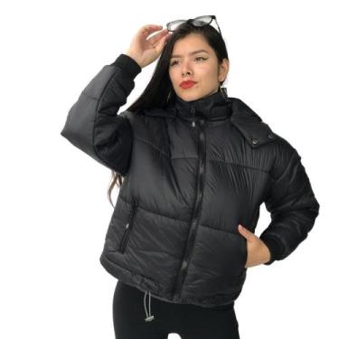 Imagem de Jaqueta feminina puffer cropped nylon mo