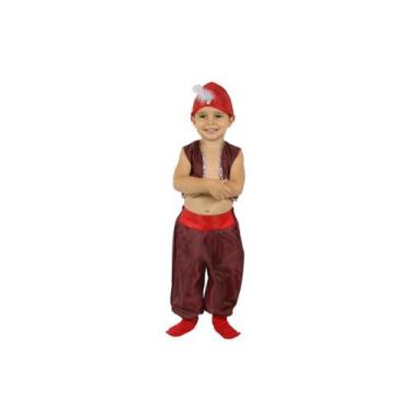 Imagem de Fantasia Alladin Infantil Príncipe Sheik com Turbante Carnaval Festa Á