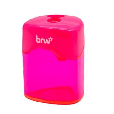 Imagem de Apontador 2 furos com depósito neon TRIANGULAR Brw, Rosa