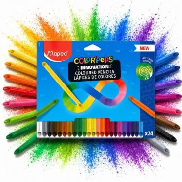 Imagem de Lápis Color'Peps 24 Cores Colorir Ergonomica Maped