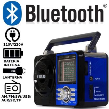 Imagem de Radio Am Fm Bluetooth A Pilha E Tomada Am Fm Sw Bluetooth Pendrive Radinho