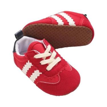 Imagem de Sapatos Para Bebês 0-1 Ano, Primavera E Outono, Com Listras, Solado De