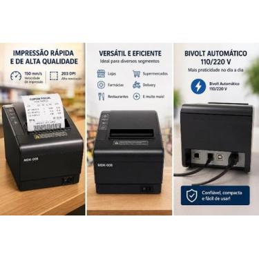 Imagem de Impressora Térmica Tomate MDK008 203 DPI 150 mm/s Bivolt 110/220 V par