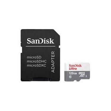 Imagem de Cartão de Memória Micro SD Sandisk Ultra 128GB 100MB - SDSQUNR-128G-GN