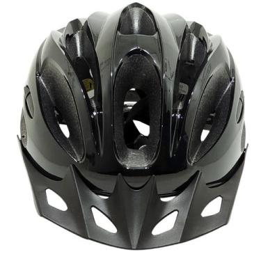 Imagem de Capacete Com Sinalizador Led Ciclismo Bike Mtb Bicicleta Cor:Preto Ner