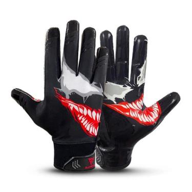 Imagem de Luvas de Futebol RAYFITS Adulto G Preto com Detalhes Vermelhos