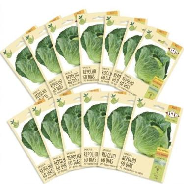Imagem de Kit Com 20 Cartelas Sementes de Repolho 60 Dias -1,60g - Isla, 20 unid