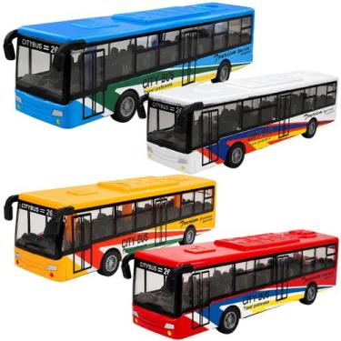 Imagem de Ônibus Miniatura Carrinho Metal Coleção Turismo Roda Fricção - - Europ