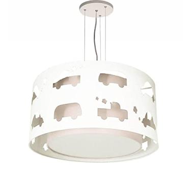Imagem de Lustre Infantil Pendente Carrinhos Branco 30X16