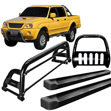 Imagem de Kit Quebra Mato +Estribo Plat +Santo Anto H2 L200 2004 Preto