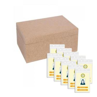 Imagem de Crachá Identificador Pvc Sem Presilha 100X70Mm Kit 100