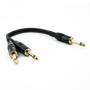 Imagem de Cabo P10 Mono para 2 P10 Mono - 80 cm