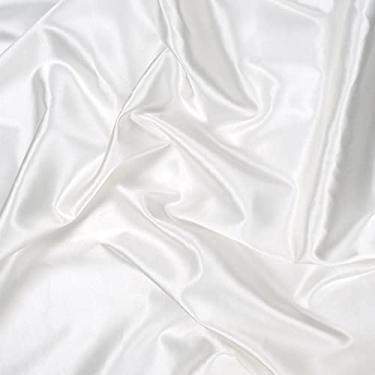 Imagem de Baoblaze Foto Adereços em tecido mercerizado Fotografia de mesa Pano de fundo seda não reflexiva Fotos profissionais e toalhas de mesa da Fez - Branco