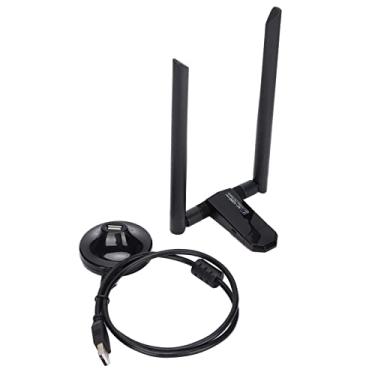 Imagem de Adaptador Wi-Fi USB de longo alcance de 1200Mbps, placa de rede sem fio de banda dupla 2,4G/5G, adaptador de rede sem fio, porta USB 3.0, alta velocidade, suporta XP, Vista,