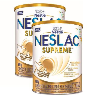 Imagem de Neslac Supreme Composto Lácteo 800g | Kit com duas unidades