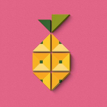 Imagem de Abacaxi - Quadro Ou Placa Decorativa 8Pçs 15mm