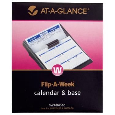 Imagem de AT-A-GLANCE Calendário de mesa Flip-A-Week e base, 13 x 20 cm, preto, 2013 (SW700X-00)