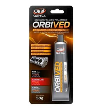 Imagem de Cola Silicone Alta Temperatura Cinza 50g Orbived