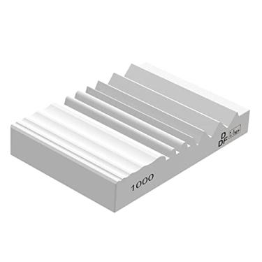 Imagem de DDF iohEF Afiador de entalhe em madeira, pedra de amolar de 1000 grãos com mais sulcos, pedra de amolar para marcenaria, ferramentas de entalhe em madeira, cinzéis e goivas