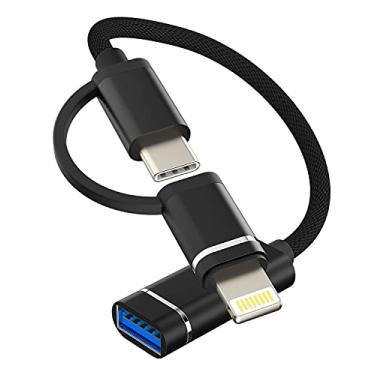 Imagem de Tipo USB C compatível com adaptador Lightning macho para USB fêmea Cabo OTG compatível com iPhone 11 12pro max Xr X XS 8 7Plus para Apple para iPad para MacBook Air4 2020 Samsung LG Camera Mouse MIDI