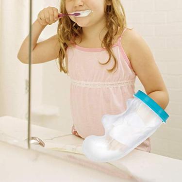 Imagem de Capa à mão infantil para chuveiro, protetor de gesso impermeável e reutilizável, bolsa de manga com material de PVC para mão quebrada, ferimentos de pulso, dedos, cirurgia – 35,5 cm