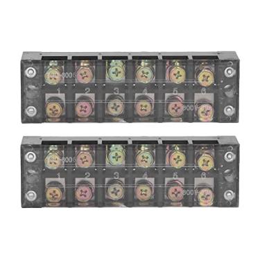 Imagem de Bloco Terminal 60A 600V Bloco Terminal de Fio Dupla Com Tampa Transparente para Iluminação para de Distribuição (6 Posições (606))