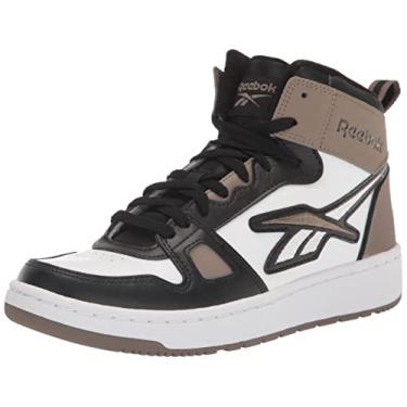Imagem de Reebok Tênis de basquete unissex adulto Resonator Mid, Branco/preto/cinza Trek, 42 BR