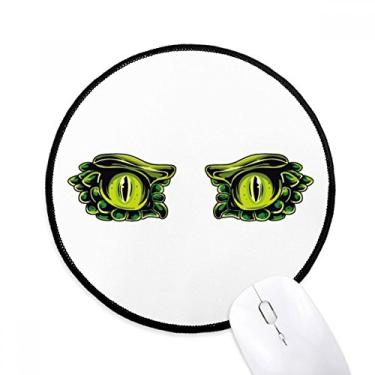 Imagem de DIYthinker Tapete de mouse para decoração de olho de monstro de animais de desenho animado desktop tapete redondo para computador